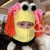 Japanese Popular Funny Devil Corner Crochet Knitted Beanie Hat Handmade Cute Long Ear Warm Cover Warm Wool Hat Spot