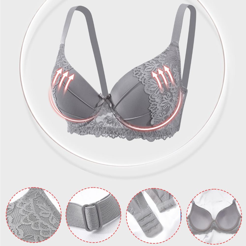 Női szexi csipke melltartó többszínű hímzett fehérnemű nagy méretű BCD kosár alsónemű