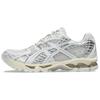 New GEL Nimbus 10.1 Abrasion Resistant Low Top Running Shoes Unisex White Silver 1203A761-100