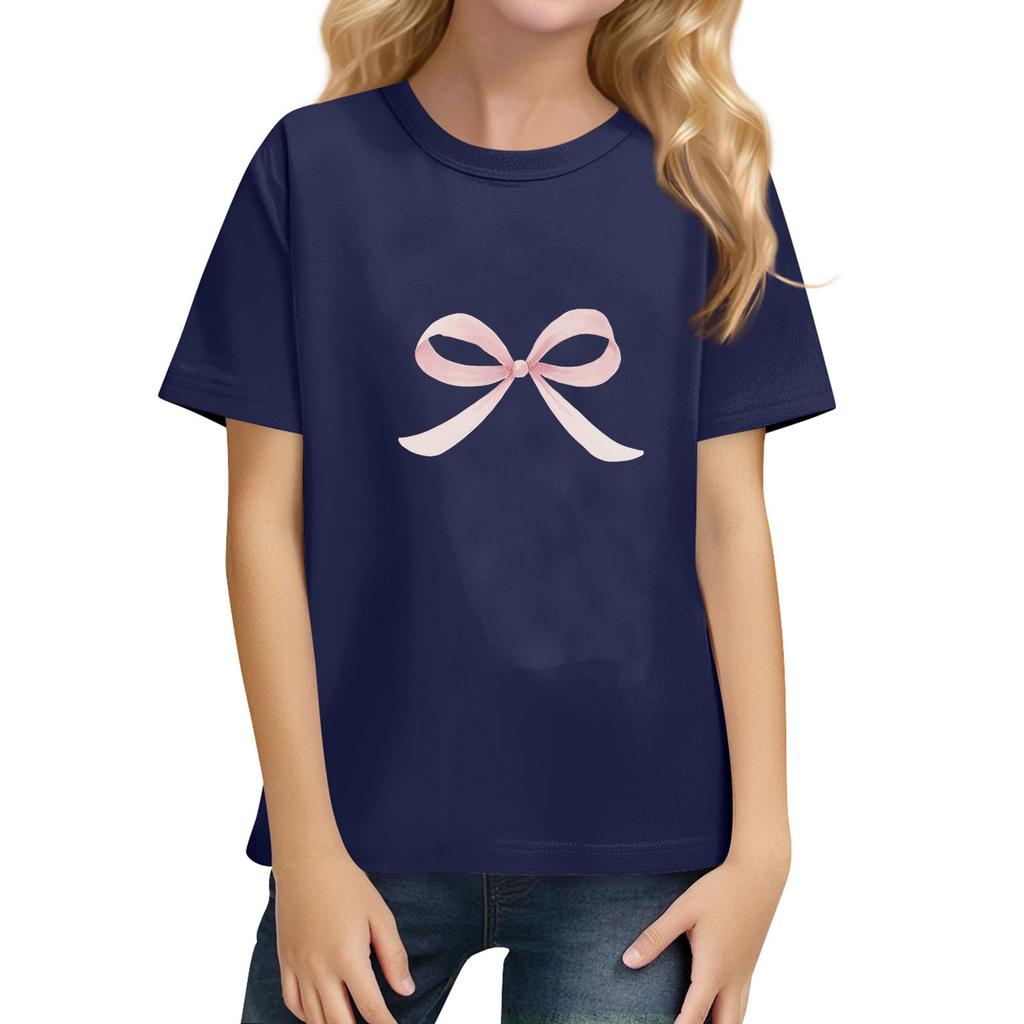 Children's Daily Casual Short-sleeved Color Tops T-shirt