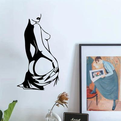 Charming Feminine Body Line Decor - Metal Wall Sign. A Delightful Aesthetic Wall Decoration and Retro Hanging Ornament for Room.