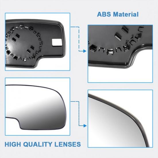 Passenger Side Mirror Glass Manual For 1999-2007 Chevy Silverado GMC Sierra