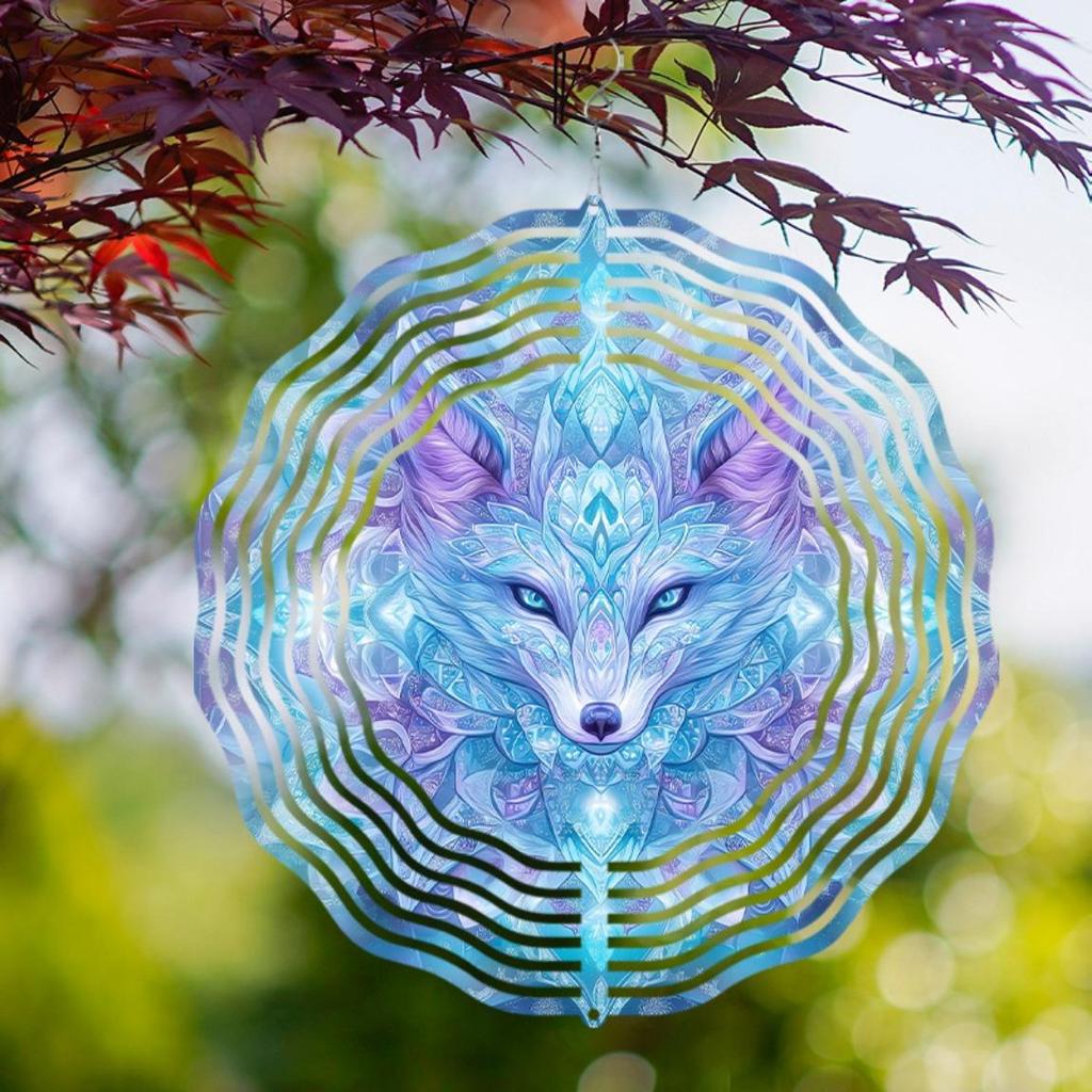 10 Inch Hanging Wind Chime for Outdoor Decor Artistic Patio Lawn Garden Decoration Rotating Hook Elegant Dynamic Design Gift for Friends