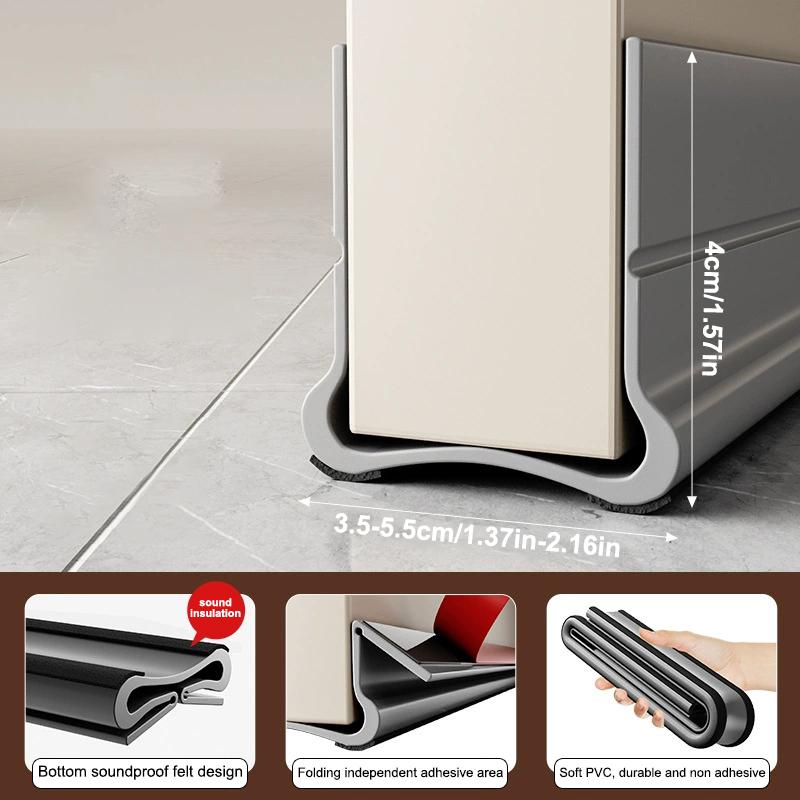 Verstellbare Flexible Türboden-Dichtungsleiste Kaltwind- und Staubdicht Wetterleiste Türfenster-Spalten Schlafzimmer Zugluftstopper