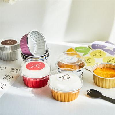 Einweg Runde Aluminiumfolien Kuchenförmchen mit Deckeln