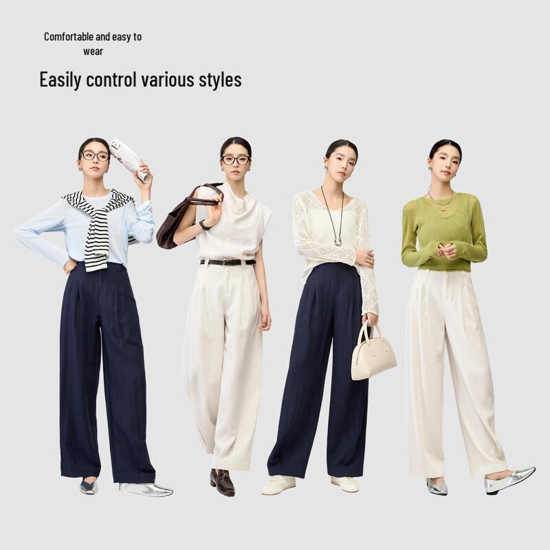 Yalida Women's Casual Straight-Leg Trousers