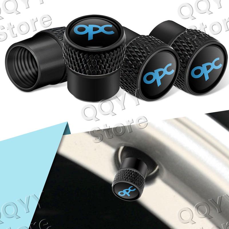 4Pcs Metal OPC Line Logo Car Wheel Tire Valve Caps Tyre Rim Stem Airdust Covers For Opel Insignia Astra H J D Zafira Corsa E