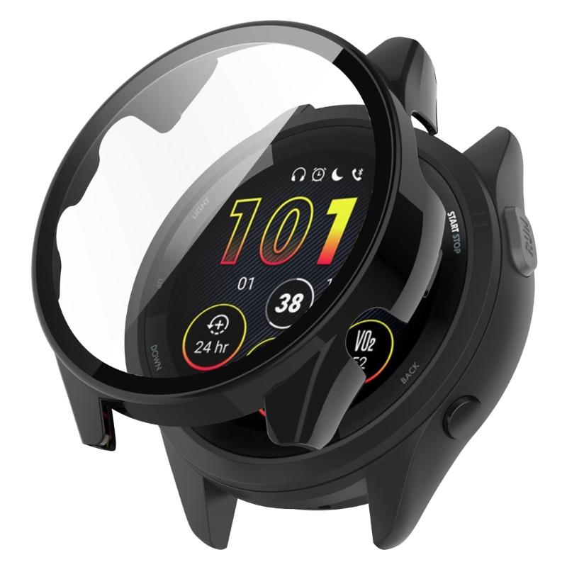 Smartwatch Frame Housing Tempered-Glass Film Hard Cover for Forerunner265 265S Screen Bumper-Shell Protector-Shockproof