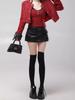 PU Leather Mini Shorts Skirts Women Sexy Hot All-match Autumn Winter Hip High Waist A-line Ins Nightclub Streetwear Female