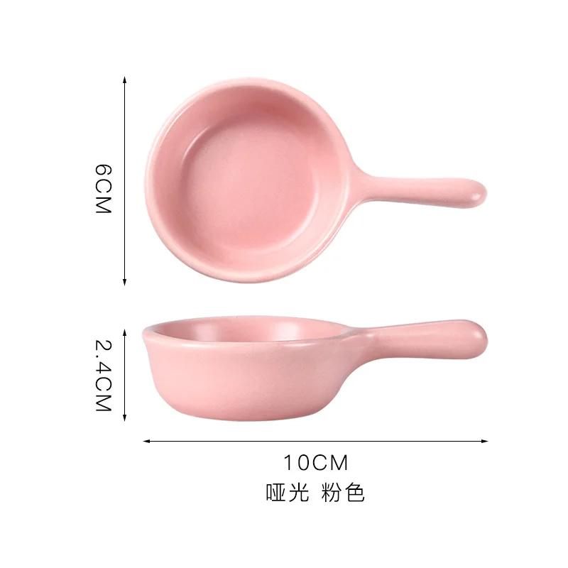 1Pcs Super Cute Ceramic Sauce Dish Mini Tray Small Plate Side Seasoning Dish Condiment Dishes Sushi Soy Snack Dipping Home Bowl