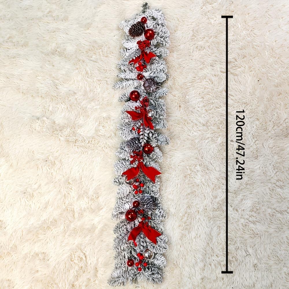 Coroană de Crăciun pentru Ușa din Față Coroană de Crăciun pentru Ușă Ornamente cu Bile Roșii pentru Ușă Fereastră Măsuță Decor de Crăciun Interior Exterior