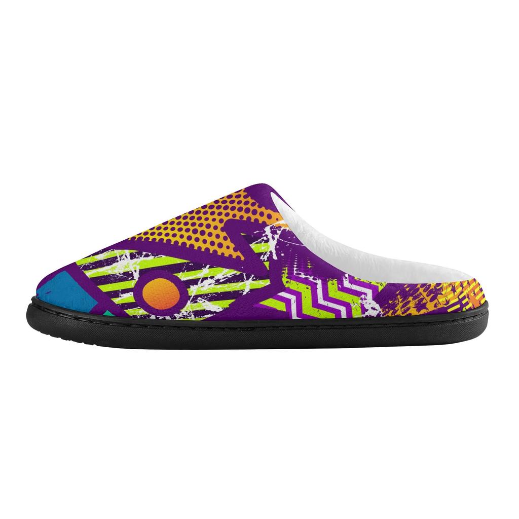 1 Pair Unisex Comfortable Warm Cotton Indoor Slippers Soft Plush House Shoes Lightweight Anti Slip Sole For Winter Home Wear