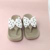 Women's Summer Polka Dot Bow Tie Sandals - Fashionable Thick Sole EVA Flip-Flops