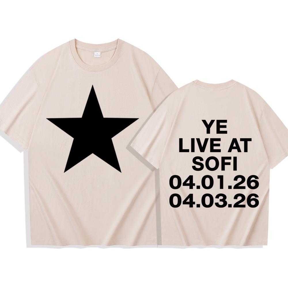 

Bully Kanye West Ye Live At Sofi Tshirt Summer Unisexs and Womens Cotton Clothing Hip Hop Fashion Short Sleeve Top Streetwear 4XL