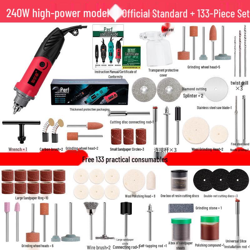 Compact Handheld Electric Grinder & Polisher for Jade Carving and Multifunctional Household Use
