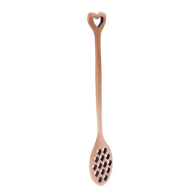 Wooden Honey Spoon Handmade Honey Stirrer Long Handle Cooking Baking Tool Kitchen Tableware Scoop Coffee Honey Tea Spoon Stirrer