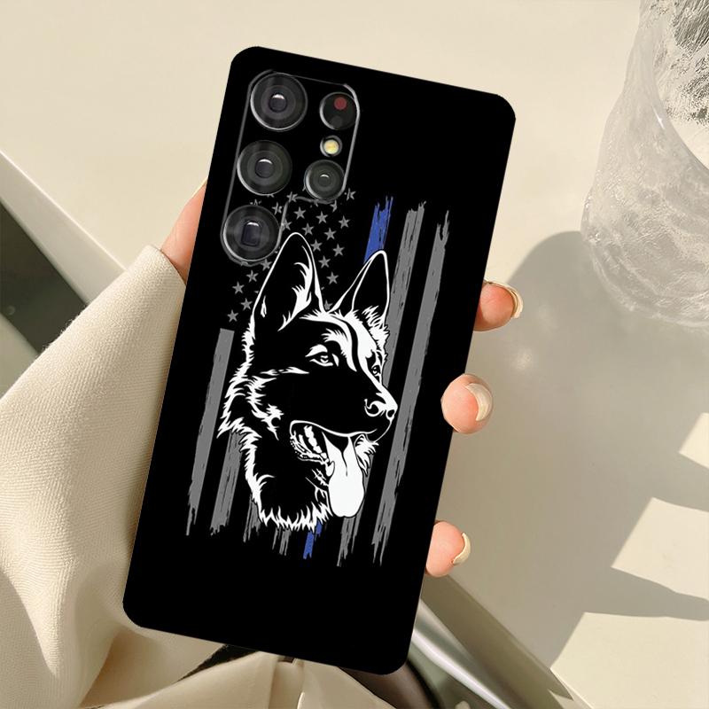 Cartoon German Shepherd Dog Case For Samsung Galaxy S23 Ultra S21 S22 S24 S25 Ultra S9 S10 Plus S25 FE S20 FE Back Cover