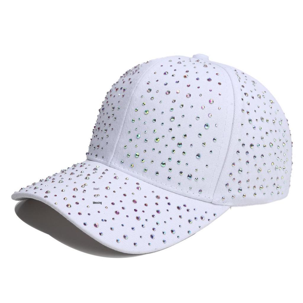 Women's Summer Rhinestone Baseball Cap - Stylish, Face-Slimming Hat