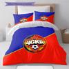 CSKA Moscow Logo Pattern Bedding Set Quilt Cover Pillowcase Home Decor Gift (1 * Duvet Cover + 2 * Pillowcase, Without Core)