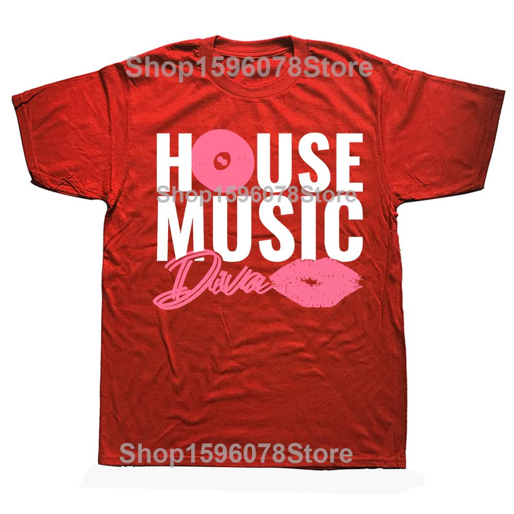 

Funny House Music Dj Lover Graphic 100% Cotton T-shirts Men Women s Fashion Casual Tshirt Loose Oversized Streetwear T Shirt S