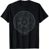 Unisexs Occult Sigil TShirt 100 Cotton Soft Breathable Black with Gothic Sigillum Dei Aemeth Black Unisexs Tshirts for Summer