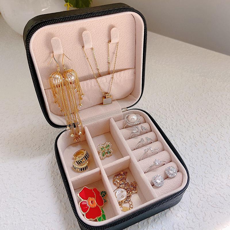Candy Color Jewelry Organizer Display Storage Box Travel Earrings Necklace Ring Holder Jewelry Case Boxes