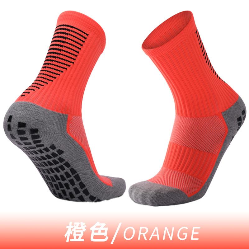 Children'S Breathable Sweat-Absorbing Medium Tube Socks Men'S Solid Color Non-Slip Dispensing Outdoor Sports Socks Competition Training Football Socks