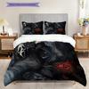 Survive Night Horror Awaits Bedding (1 * Duvet Cover + 2 * Pillowcase, Without Core) 2D Flat Christmas Birthday Gift Duvet Cover and Pillowcase