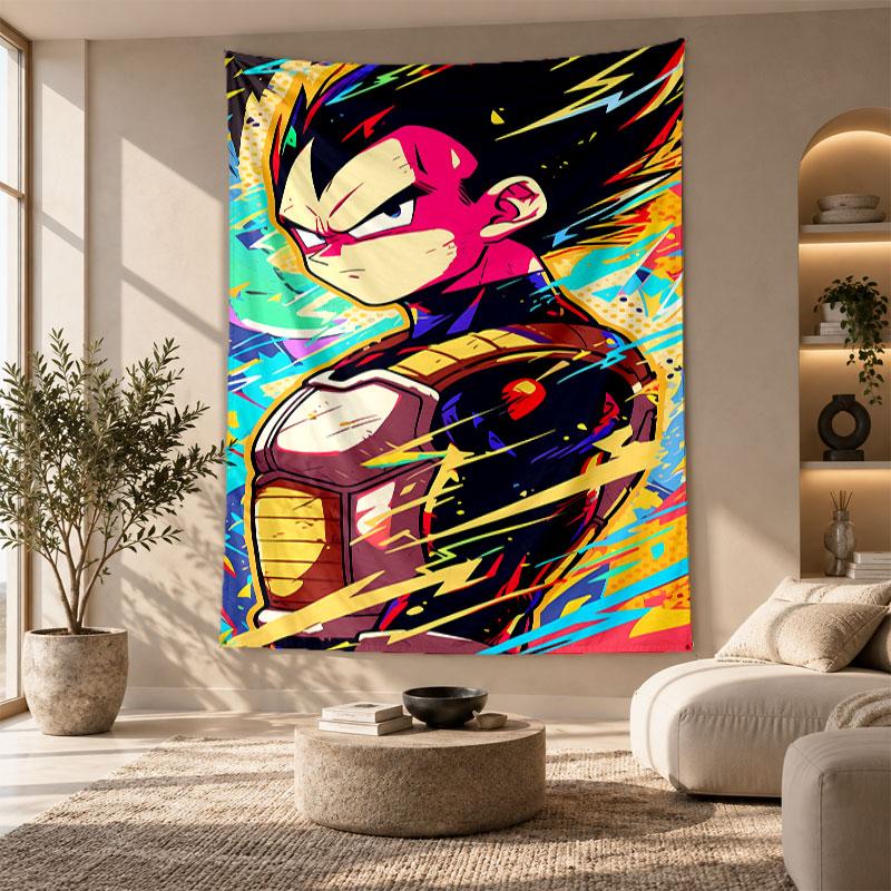 Decorative Tapestry,Vegeta Printed Wall Art, Lightweight Wall Hanging For Bedroom Background