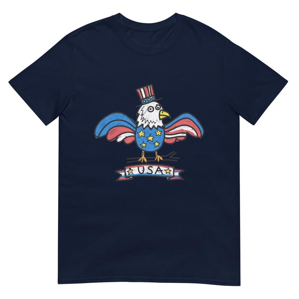 Usa Eagle Retro Hand Drawn For Unisex Unisex Teens Long Sleeve TShirt S