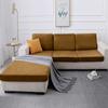 1pc Velvet Sofa Cushion Cover Stretch Washable Removable Slipcover Plush Living Room Seat Cover Solid