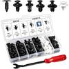 100 Pcs Car Bumper Clips Kit, Car Plastic Rivets Fasteners Push Retainer Kit with Sizes Auto Push Pin Rivets Set, Universal Expansion Screw Clips