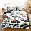 Set Letto Stampa 3D Blaze e le Mega Macchine Cartone Animato Copripiumino Matrimoniale Singolo Piazza e Mezza King Adulti Ragazzi Biancheria da Letto Copripiumino