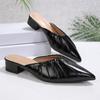Pointed Toe Flats Slippers Women  Shoes Summer Mules Sandals  Dress Pleated Slingback Slides  Women Sandals