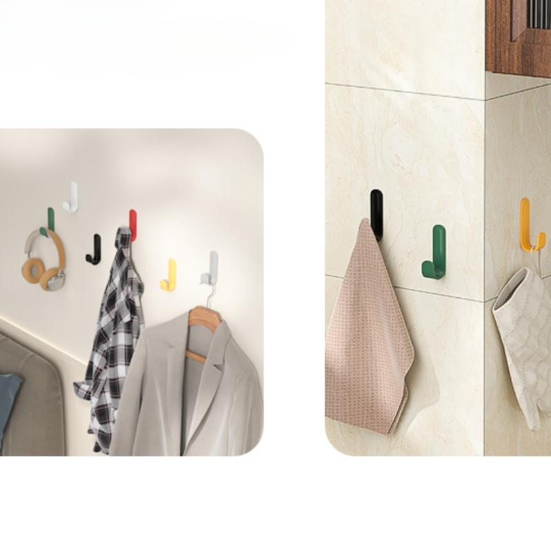 Simple Wall-mounted J-shaped Hooks Household Storage Gods!