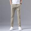 Casual Pants Summer Thin Slim Fit New Trend Light Business Pants Loose Straight Ice Silk Trousers