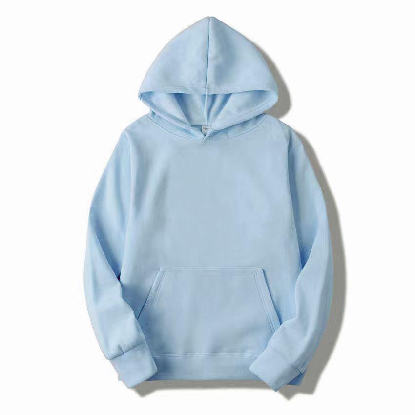 220g European Size Unisex Autumn/Winter Loose Fit Sports Hooded Sweatshirt