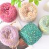 Mohair Yarn Ball with Rainbow Candy Beans Embellishment Soft Wool for Sweater Scarf Bag DIY Crochet Colorful Ball Thread