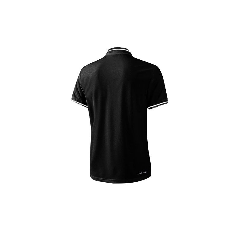 Li-Ning Campus Series Logo Print Quick-Dry Short Sleeve Polo Shirt Men tops Black YPLT041-3