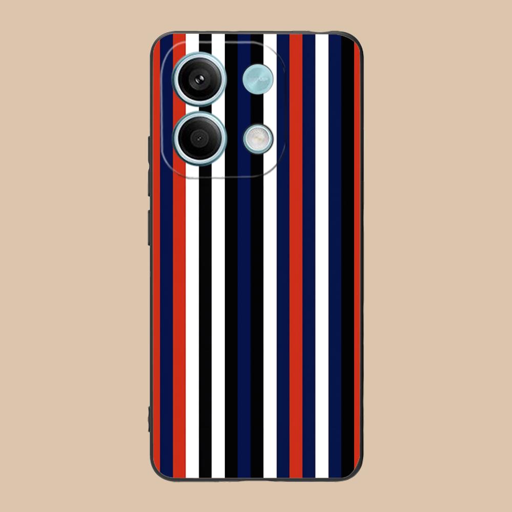 Rot-Blau-Gestreifte Handyhülle für Xiaomi 15 14 13 12 Mi 11 T Ultra Lite Pro S X 5G Bunte Druckabdeckung Abdeckung Luxus