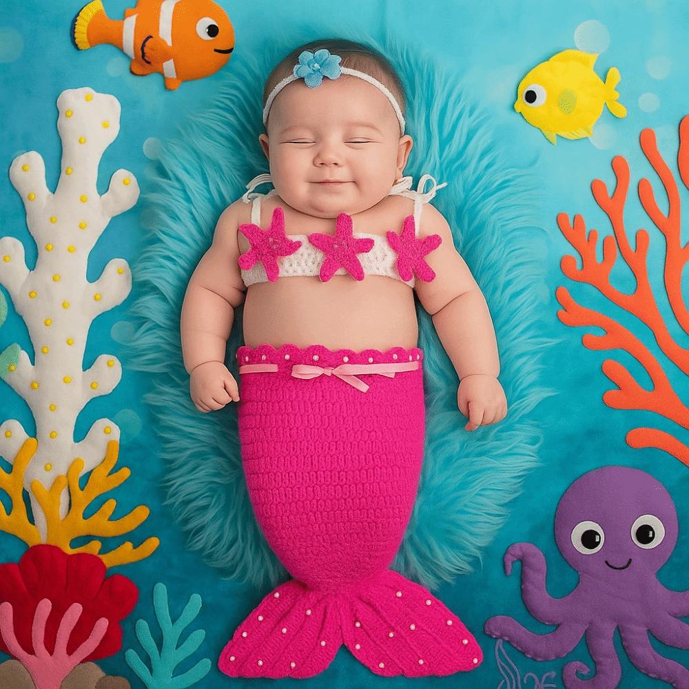3 Stück/Set Handgefertigte Neugeborenen-Fotografie-Requisiten Kreative Baby-Foto-Requisiten Aufführungen