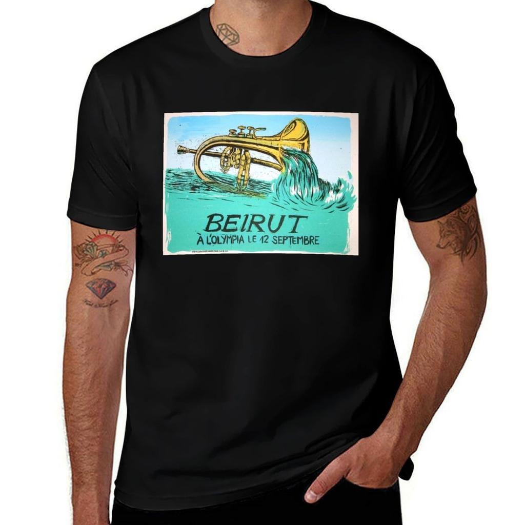Beirut band poster TShirt Simple Line Art Print Tee