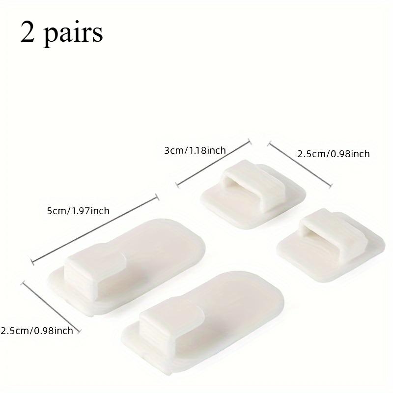 2/10Pairs Multifunctional Adhesive Hooks, Remote Control Hooks, Nail-free and Traceless Strong Adhesive Hooks, Socket fixed hook