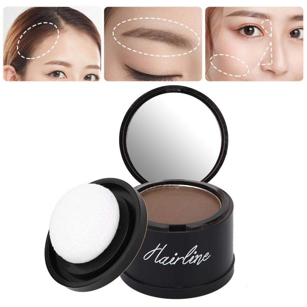 Waterproof Hairline Powder Women Girl Makeup Hairline Shadow PowderLight Brown