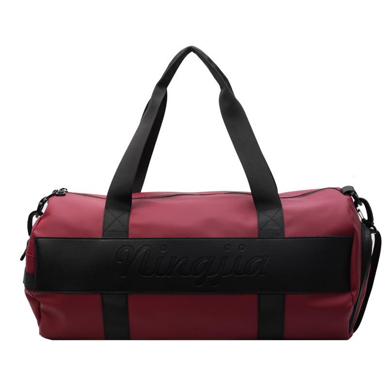 

Gym Bag with Wet Dry Compartment Independent Shoe Compartment Large Capacity Travel Duffel Women Swimming Sports Casual винный