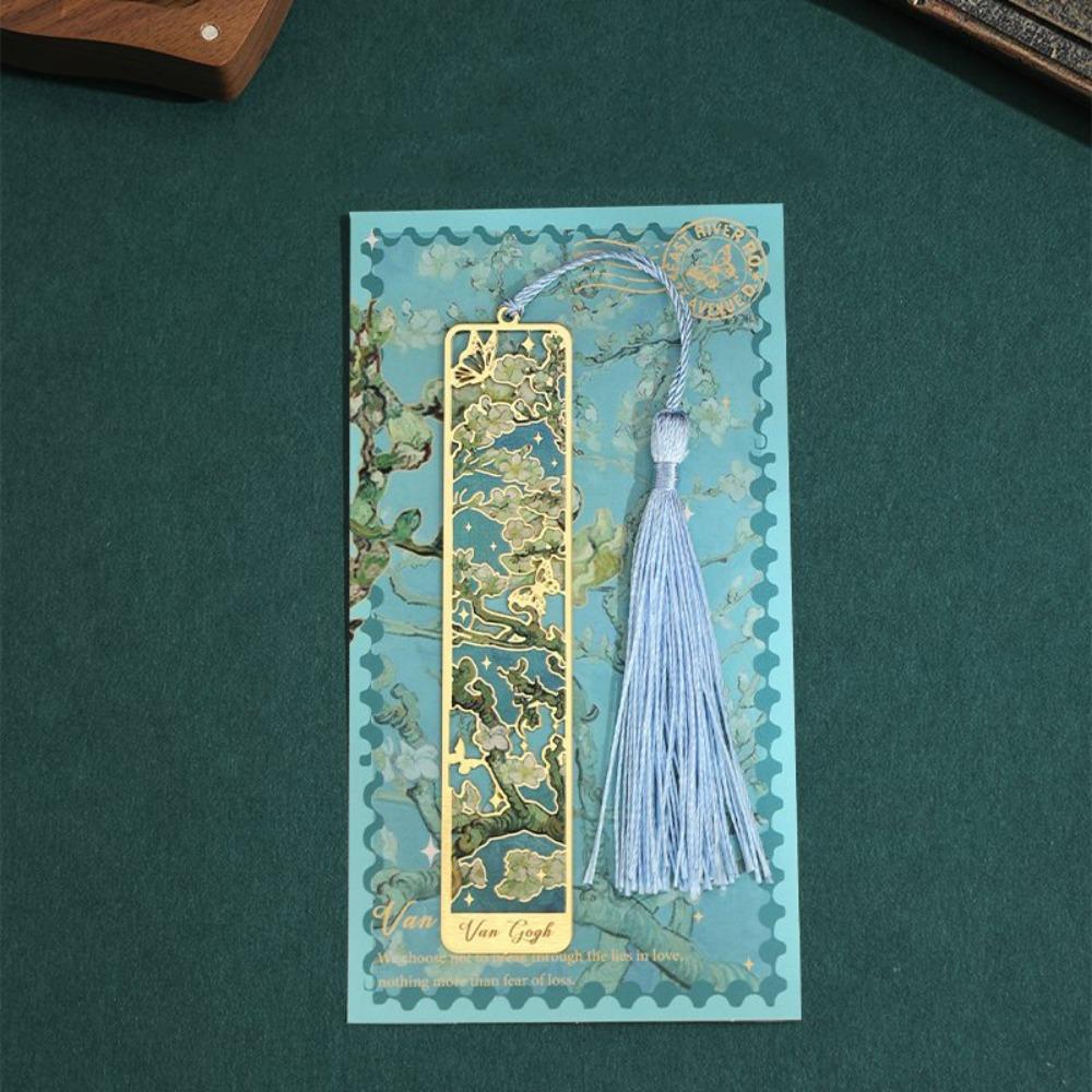 

Студентський подарунок для читання книги скріпка олійним живописом пагінація позначка вінтажна металева закладка