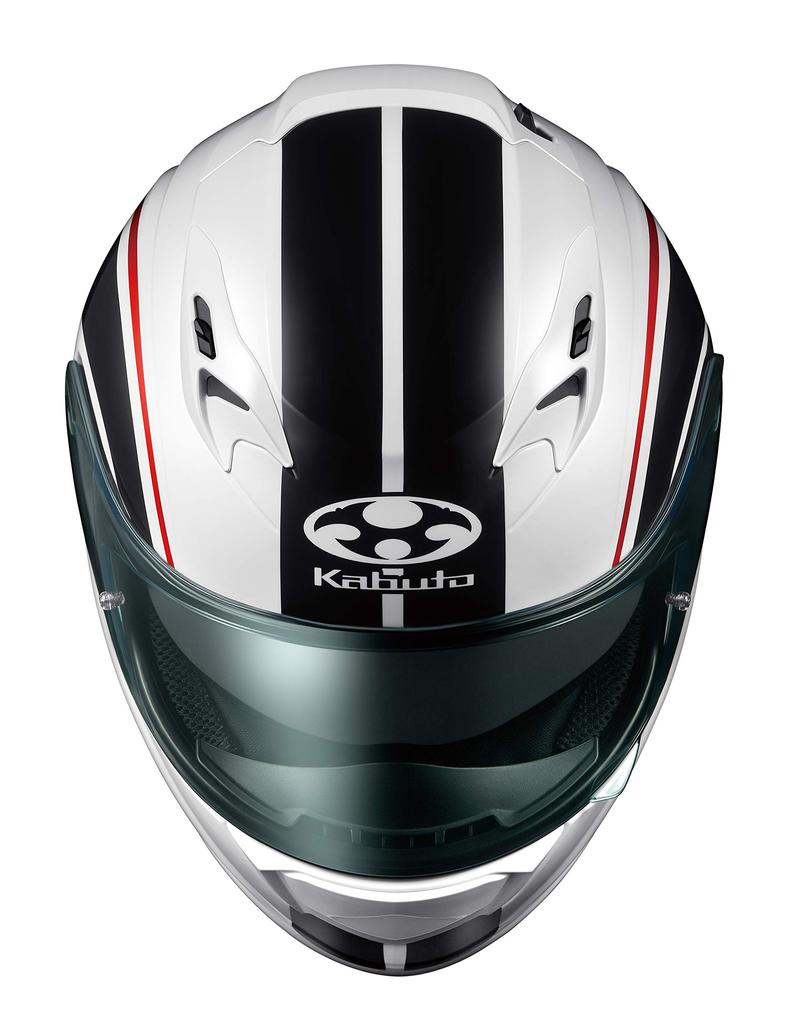 OGK KABUTO Motorradhelm Integralhelm KAMUI3 NACK Weiß Schwarz 584863 (Größe S)
