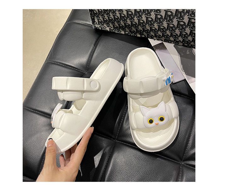 Sandals Female Summer Thickened Soft Bottom Non-slip Anti-odor Dual-use Sandals Cute Students Home Shoes
