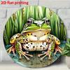 Vintage Frog Lotus Wall Art Metal Tin Sign Poster for Drummer Garage Home Decor