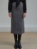 Eight Days A Week Wool Slit Skirt Charcoal Ad204